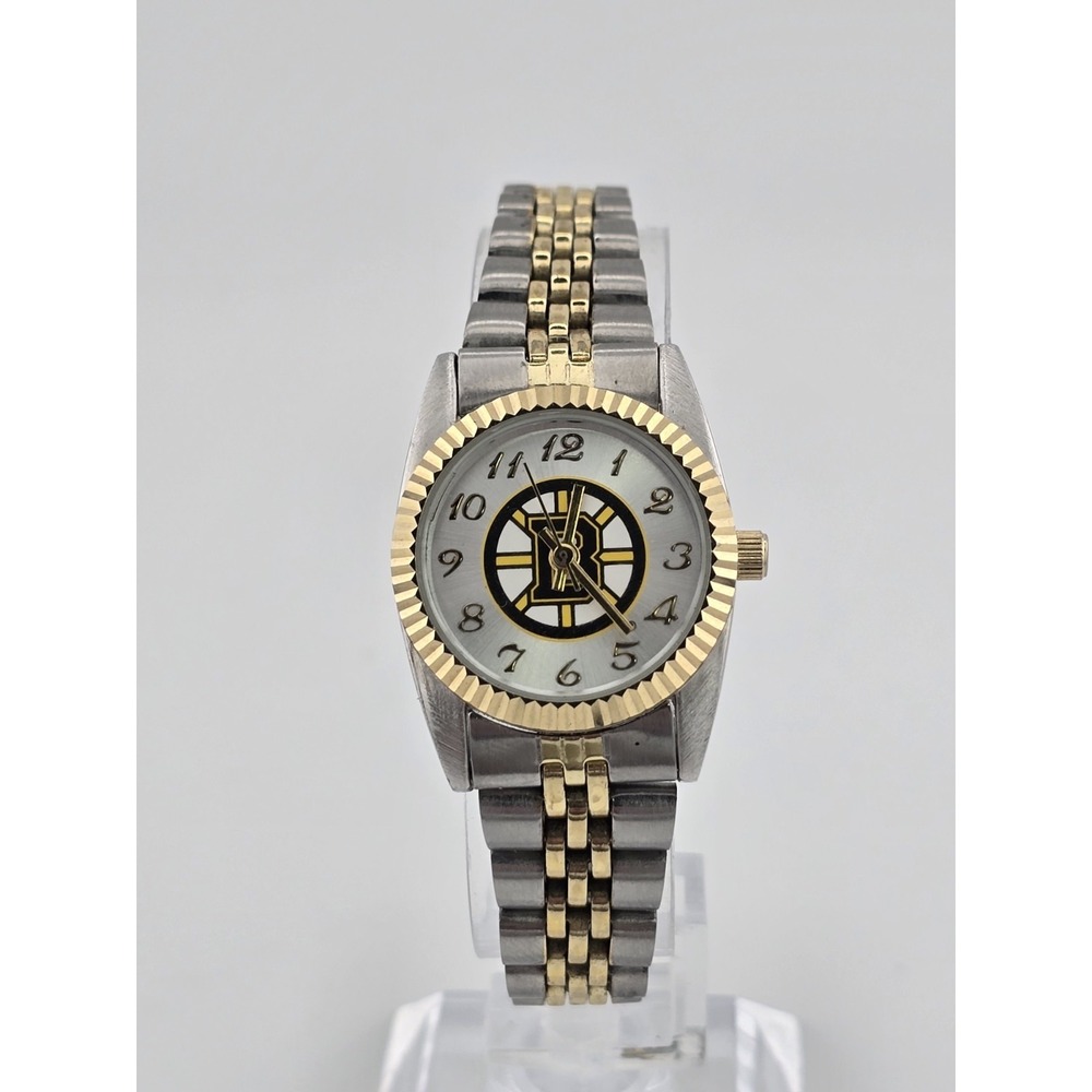 Women's Official NHL Boston Bruins 24mm Quartz Watch - New Battery